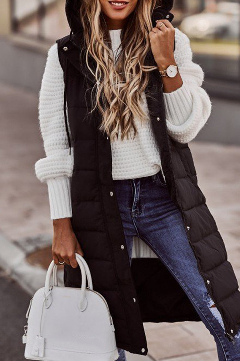 Street Zipper Mandarin Collar Vests(5 Colors)