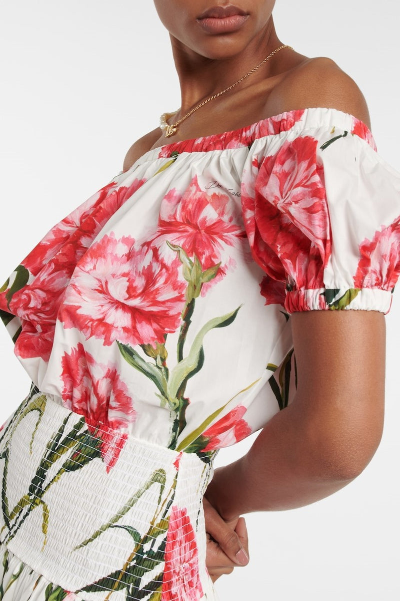 Off-shoulder Smocking Mini Dress