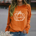 Women's Thanksgiving Thanksgiving Pumpkin Print Sweatshirt artswardrobe