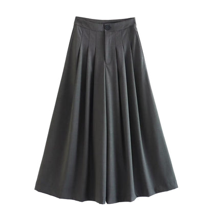 Summer Wind Crumpled Pleated Wide Leg Pants