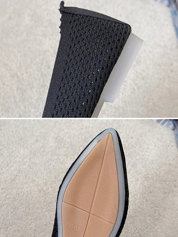 Breathable Hollow Color Flat Shoes
