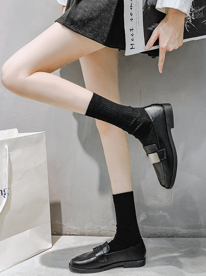 Shallow Cut Square-toe Loafers