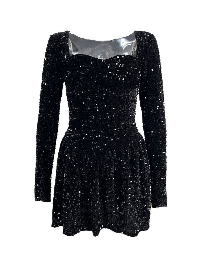 Lucia Sequins Sweetheart Mini Dress
