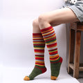 Soft Warm Retro Rainbow Contrasting Socks elevenforest