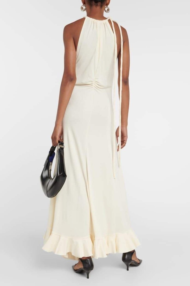 Edna Halter Gathered Maxi Dress