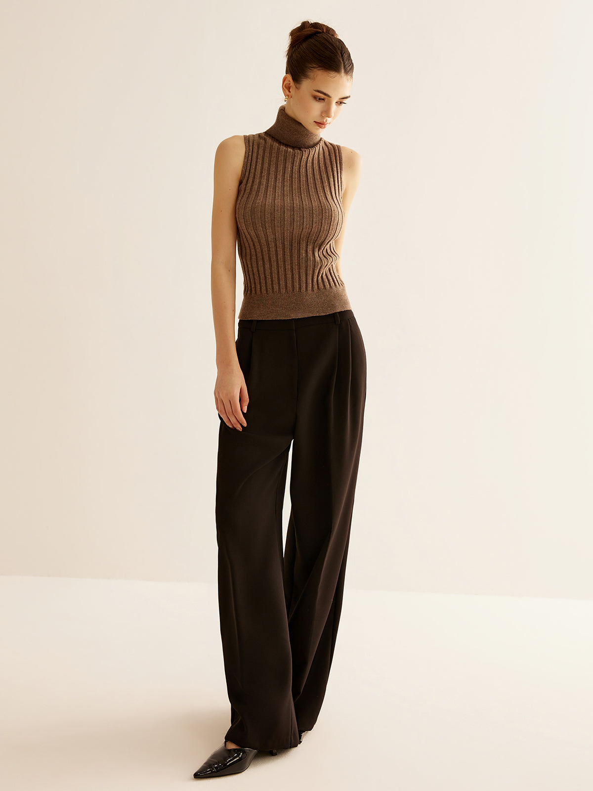 Wool-blend Turtleneck Sweater Vest