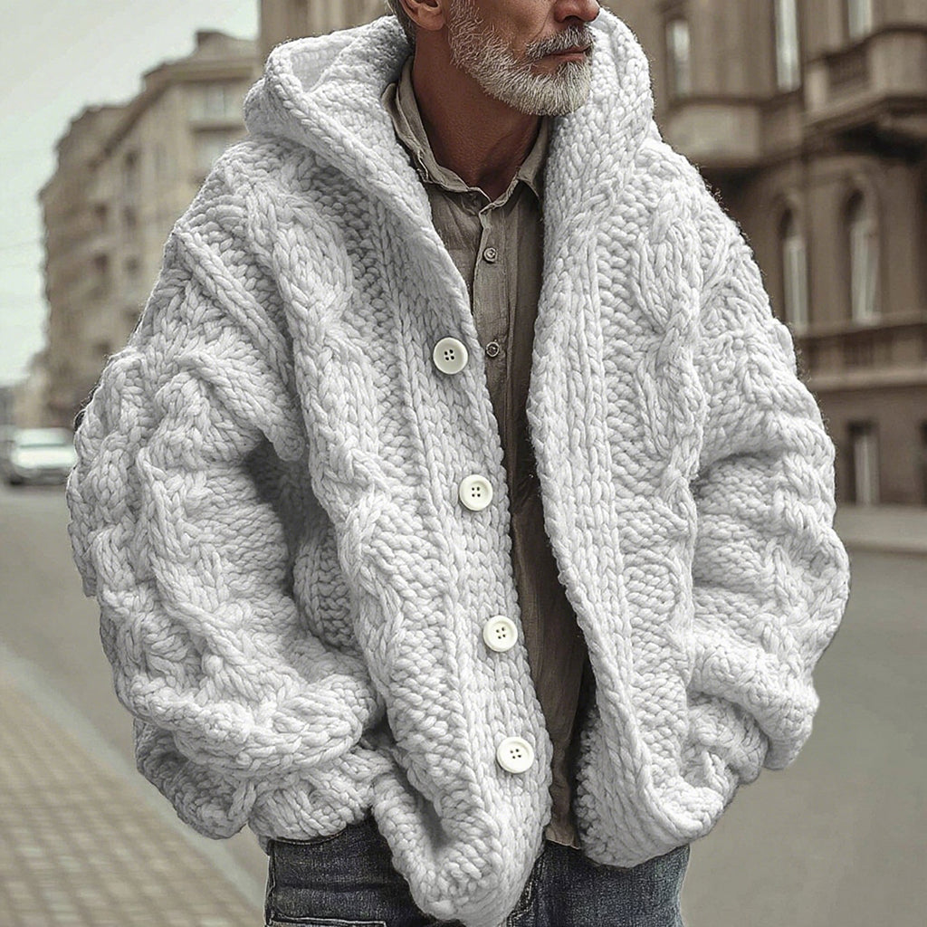 Men's Vintage Fairman Isle Jacquard Button Cardigan Sweater elevenforest