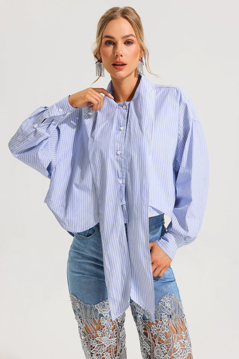 Stripe Embellished Long Sleeve Top