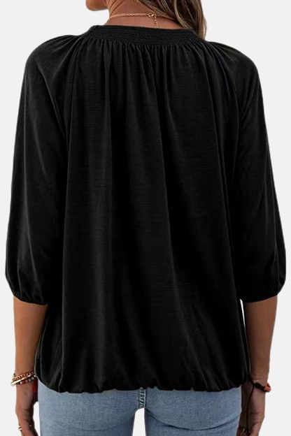 Split Joint Fold O Neck T-shirts
