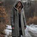Women's Vintage Viking Celtic Knot Knit Sweater Jacket artswardrobe