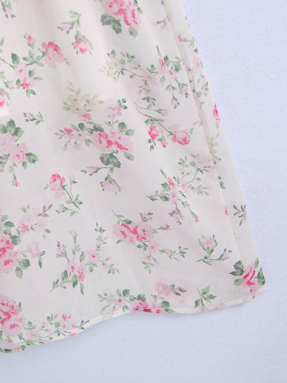 Early Spring Printed Backless V Neck Strap Dress – Print Open Back Sleeveless Mini Dress
