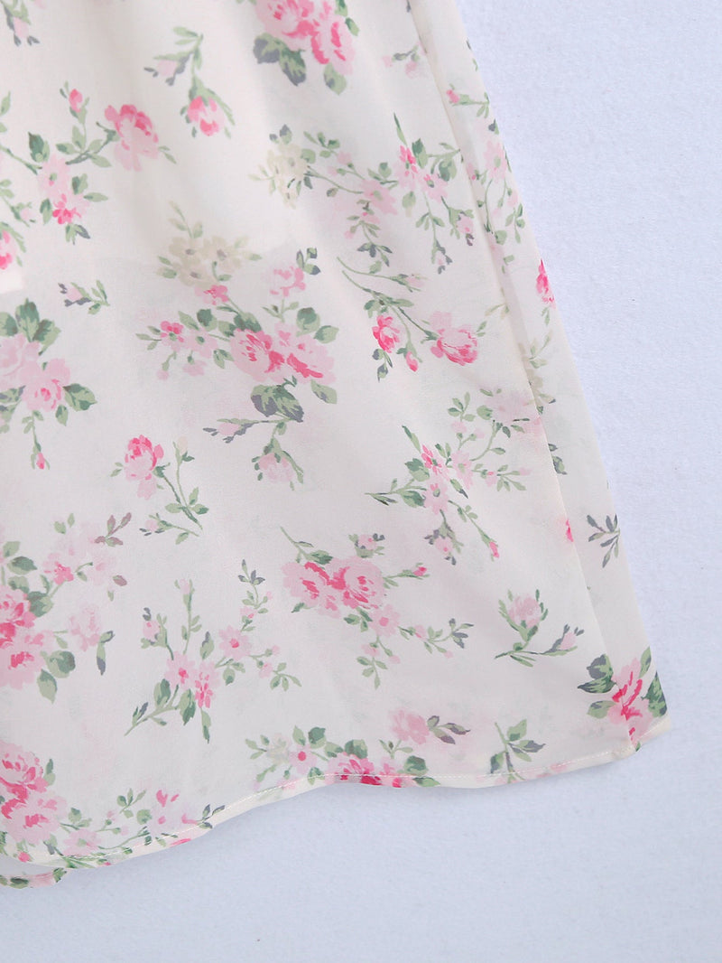 Early Spring Printed Backless V Neck Strap Dress – Print Open Back Sleeveless Mini Dress