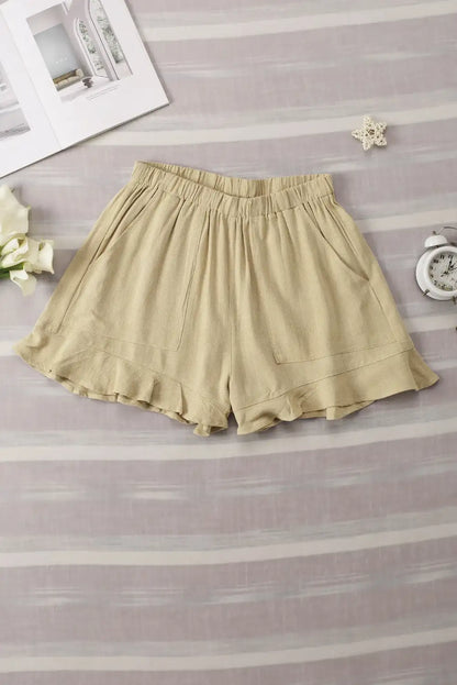 Apricot Ruffle Shorts