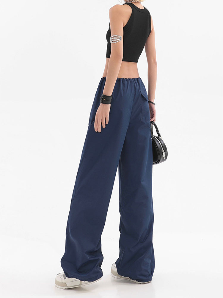 Pants Summer Loose Drawstring Trousers Joggers Baggy Wide Leg Sweatpants Pants Oversized Y2k Clothes