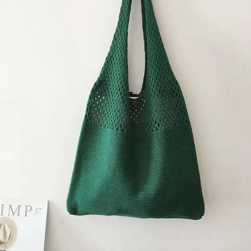 Retro Hollow Hand-Held Shoulder Knitted Wool Bag elevenforest