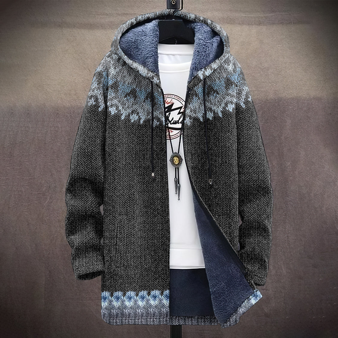Vintage Knitted Jacquard Pattern Cozy Cardigan Sweater elevenforest