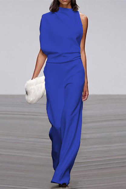 Half a Turtleneck Boot Cut Jumpsuits(12 Colors)