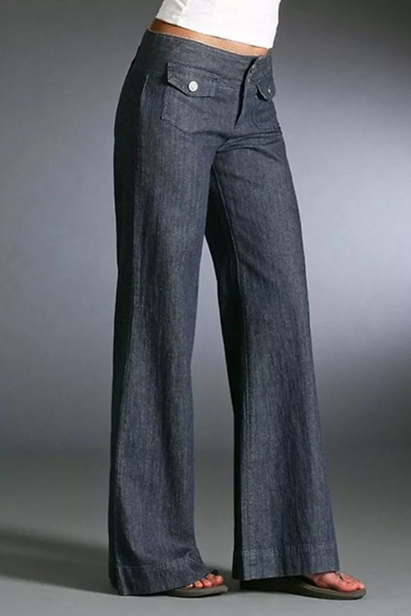 Street Pocket Loose Denim Jeans