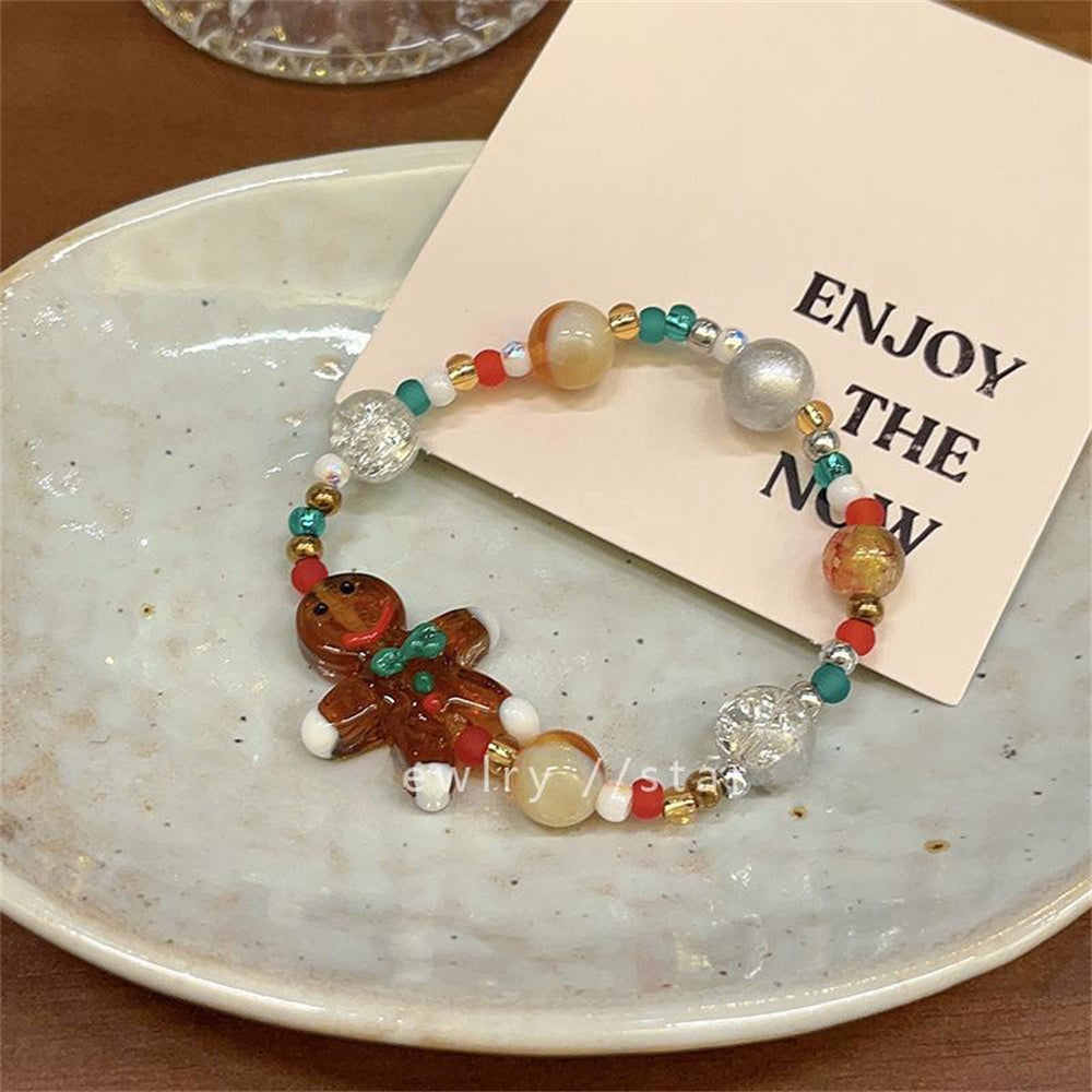 Comstylish Christmas Handmade Beaded Bracelet
