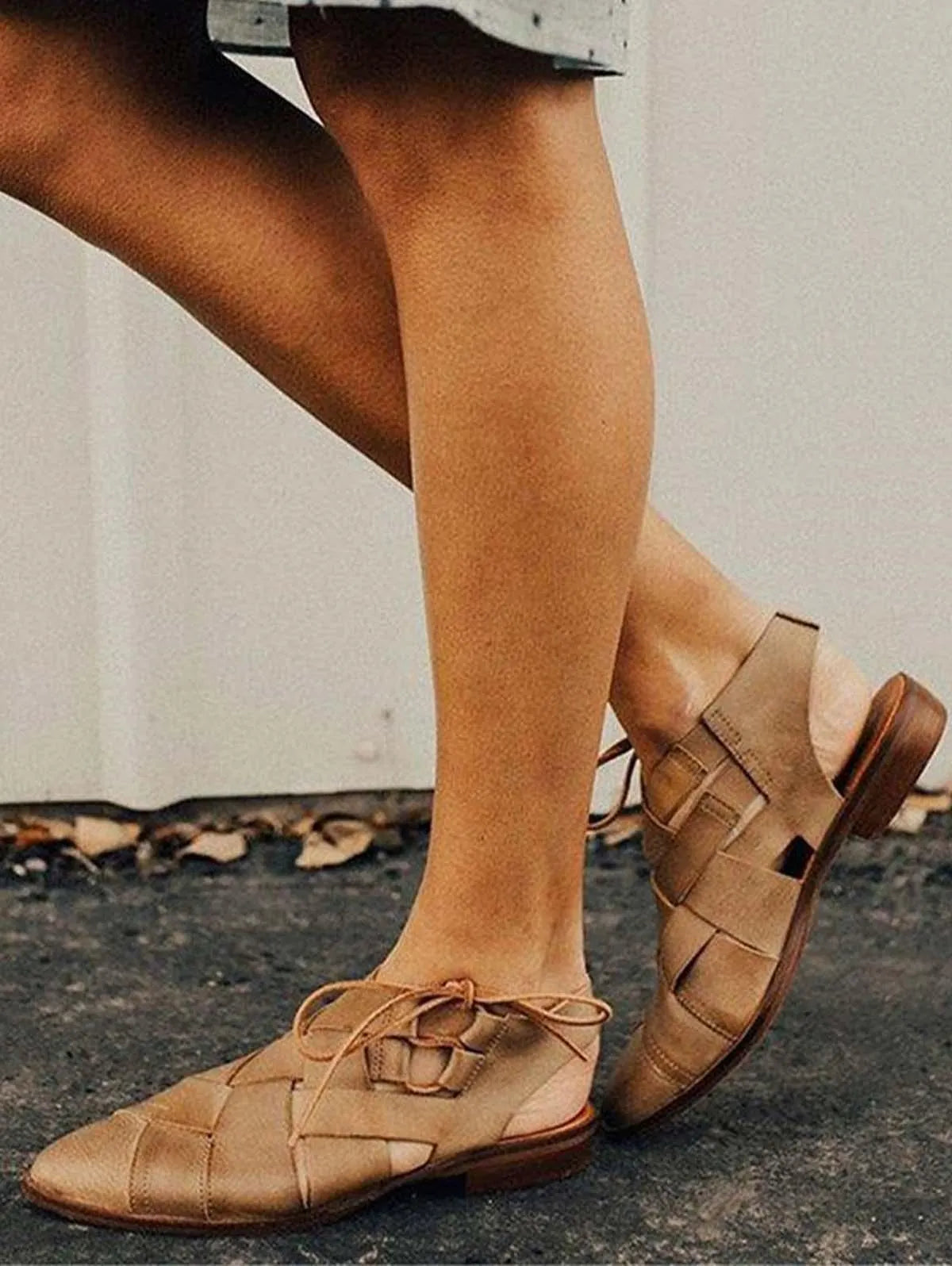 Woven Pointed Flats
