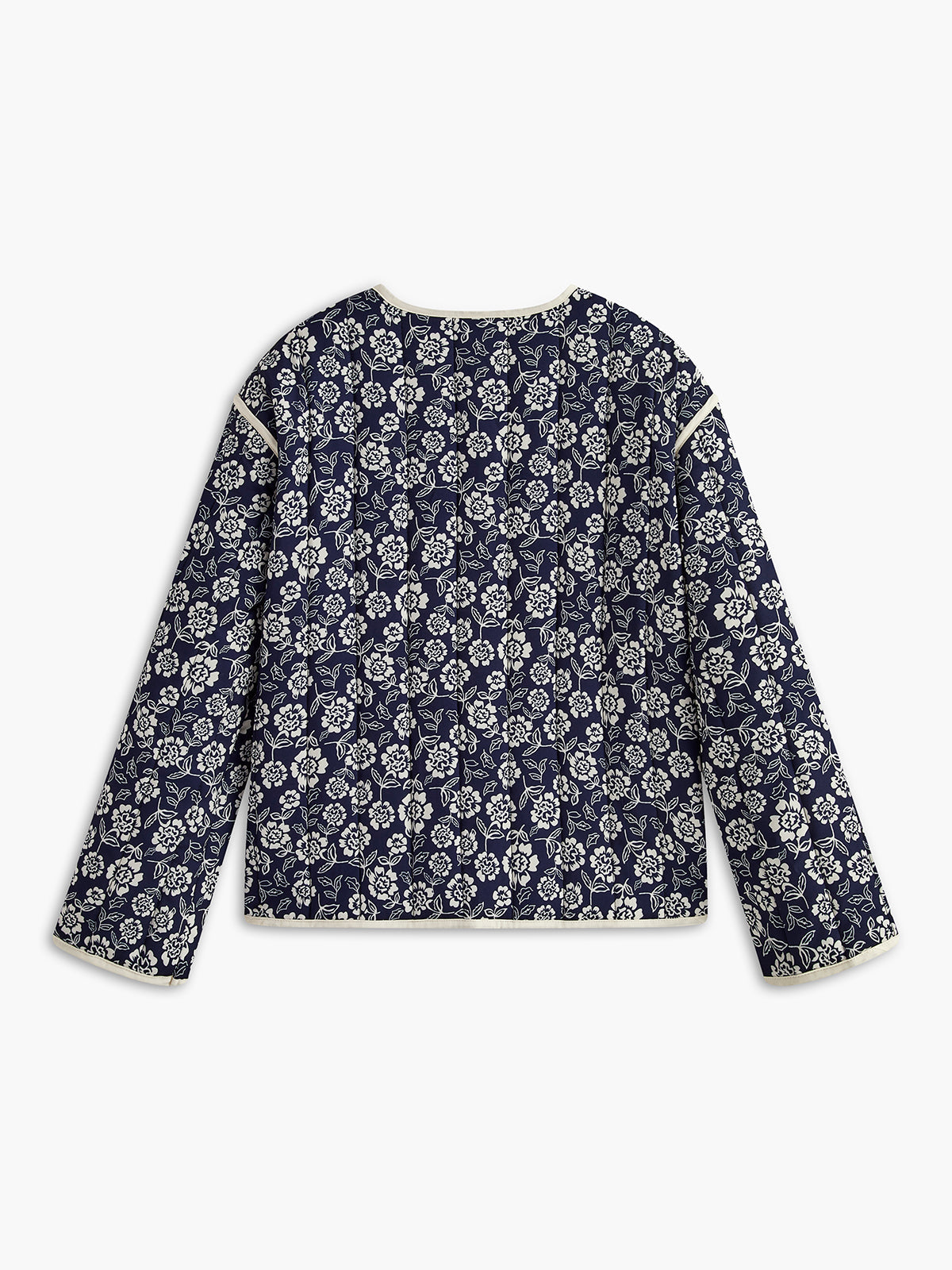Printed Pockets Winter Coat
