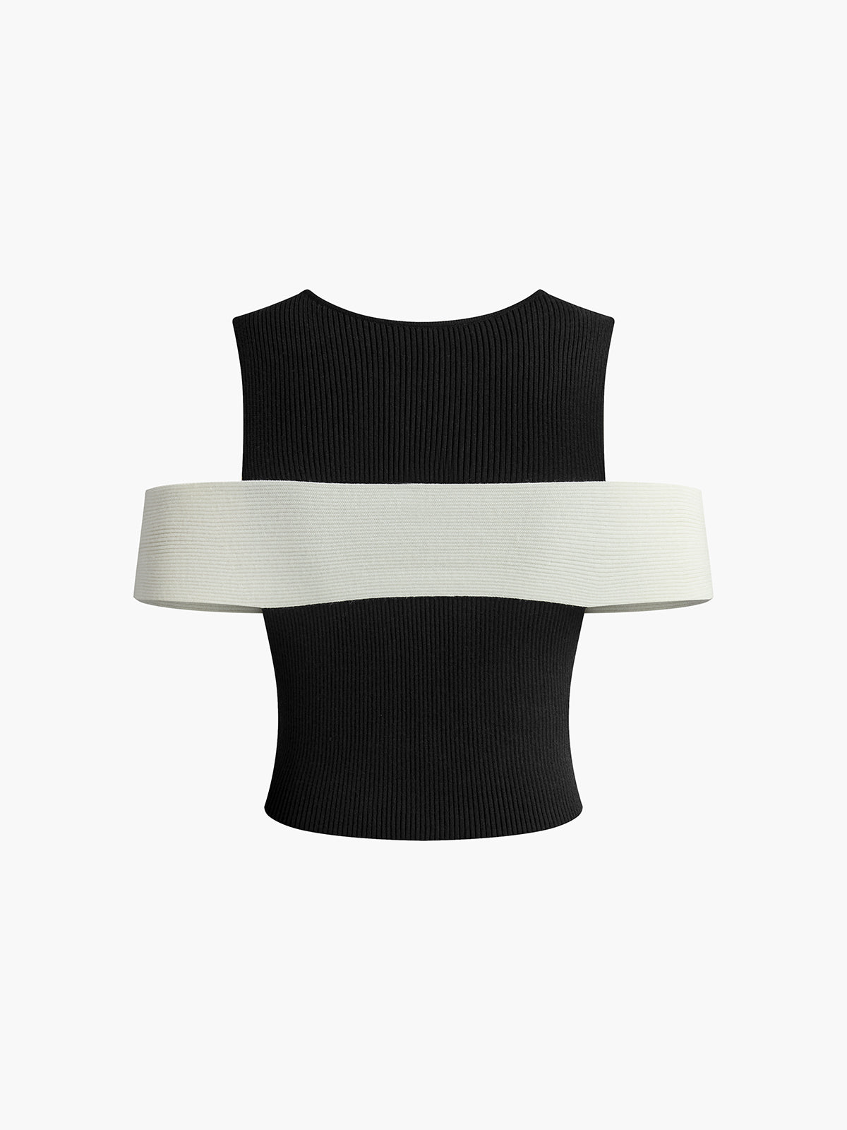 Bow-trim Stretch Sweater Vest