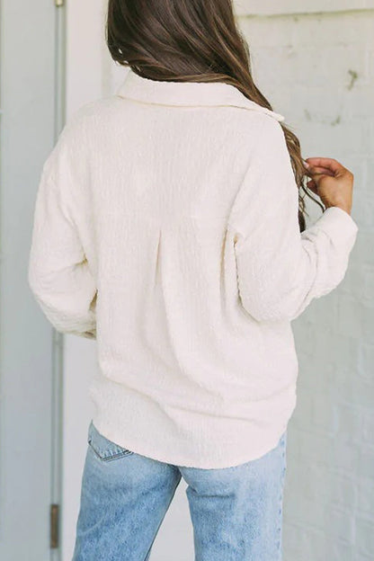 Simplicity Pocket Turndown Collar Tops