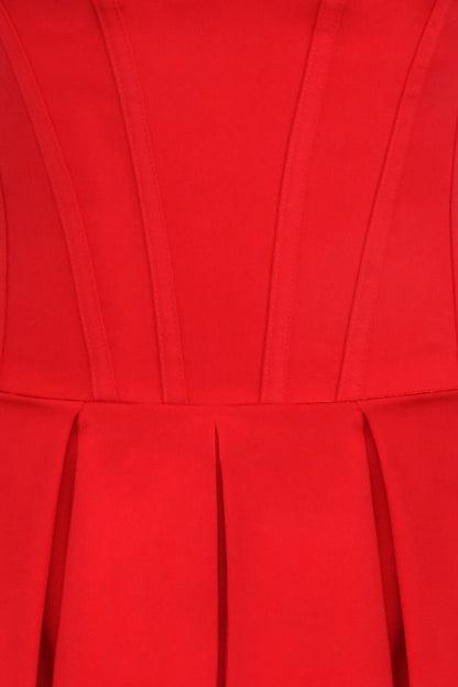 Strapless Sweetheart Neckline Midi Dress