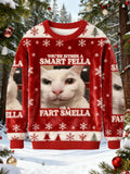 Comstylish You're Either A Smart Fella Christmas Ugly Sweatshirt
