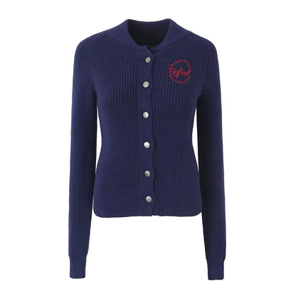 Knitting Cardigan Round Neck Slim Single Breasted Knitwear Autumn Clothing