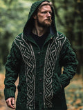 Women's Celtic Knot Vintage Cozy Knit Hooded Cardigan elevenforest