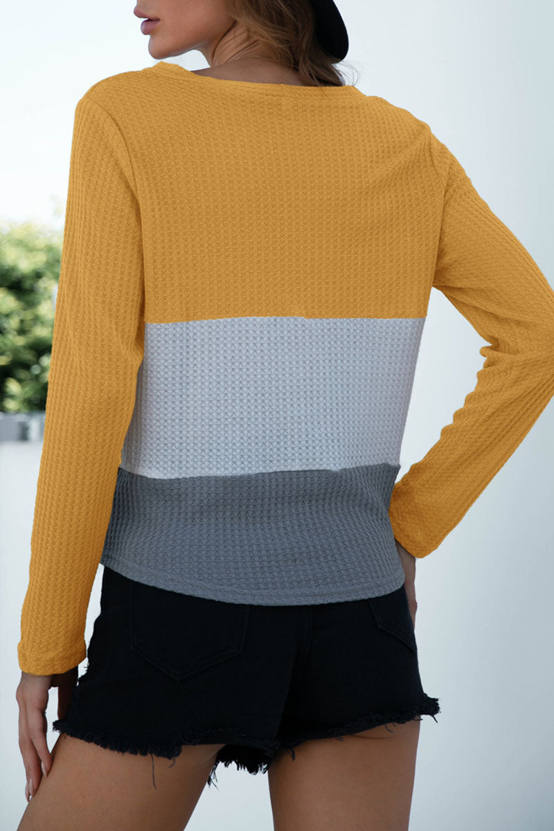 Split Joint V Neck T-shirts