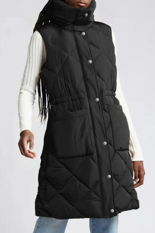 Black Quilted Puffer Vest
