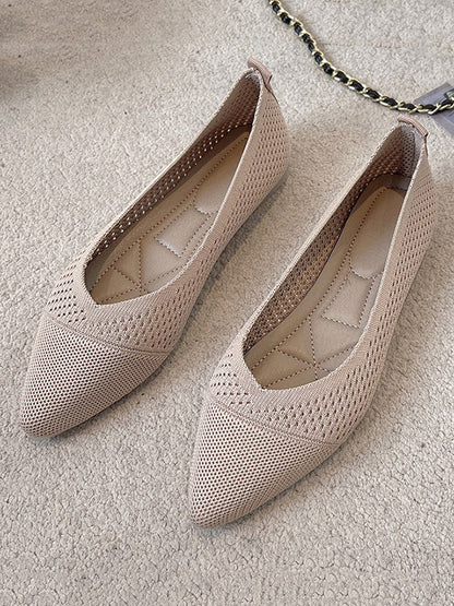 Breathable Hollow Color Flat Shoes