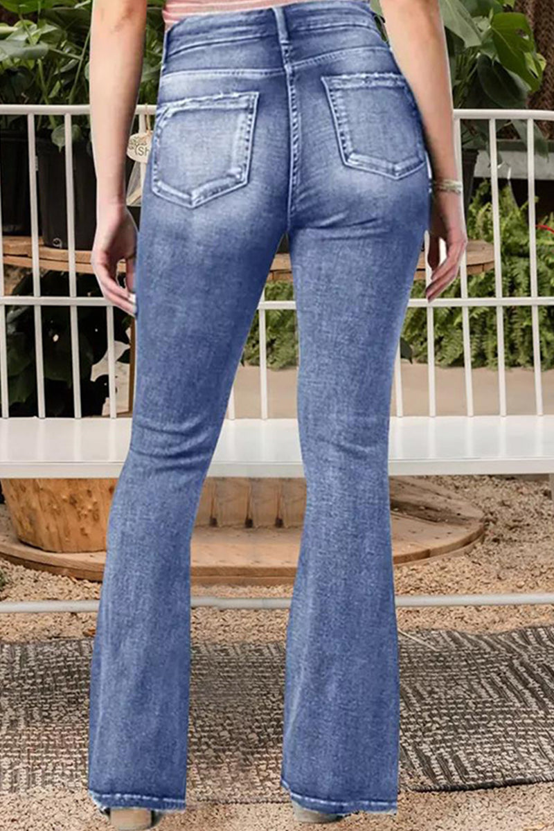 Make Old Mid Waist Regular Denim Jeans