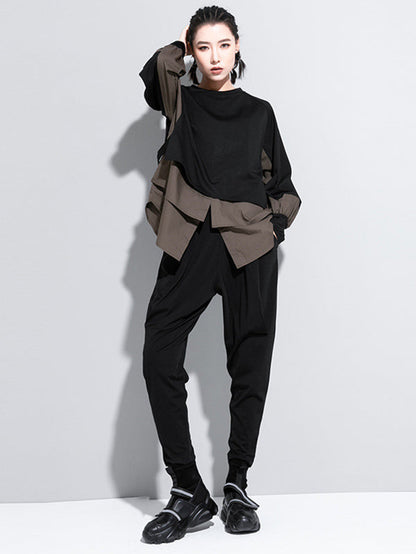 False Two Split-joint Long Sleeve T-shirt