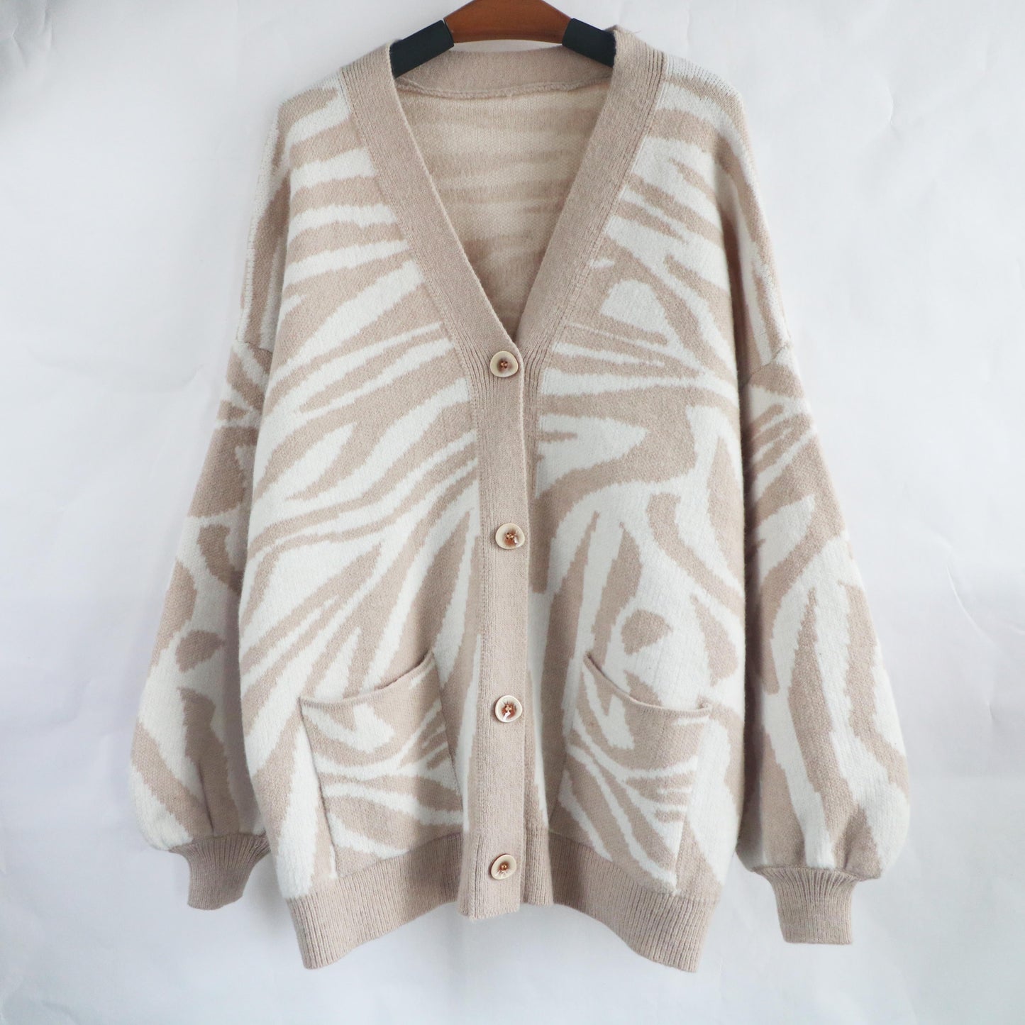 Autumn Winter Clothing Single Breasted Sweater Retro Lazy Knitted Mid Length Cardigan