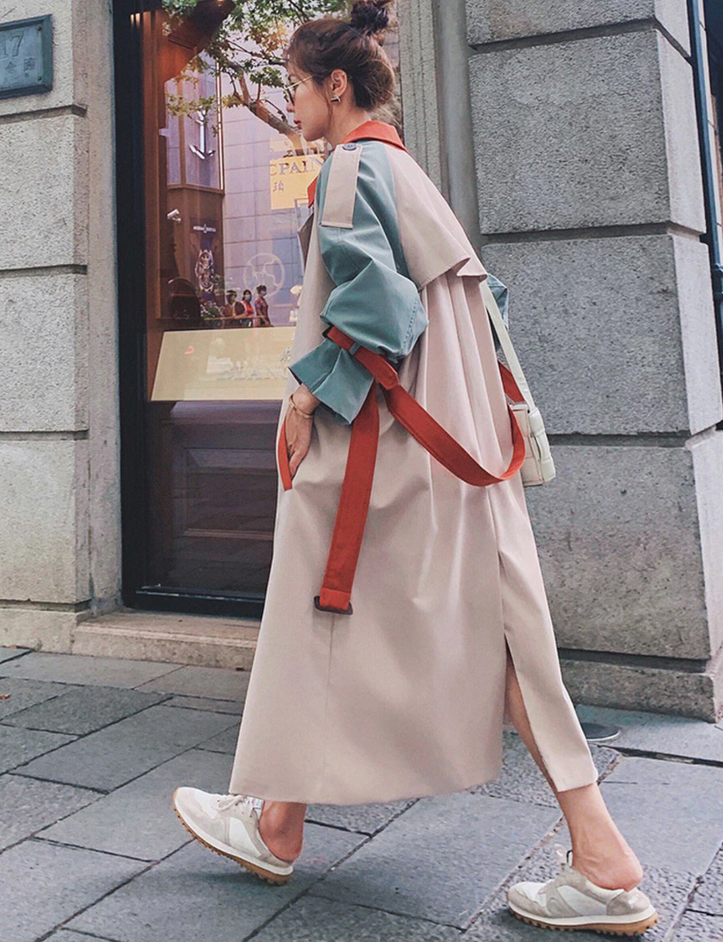 Lanna Colorblock Trench Coat