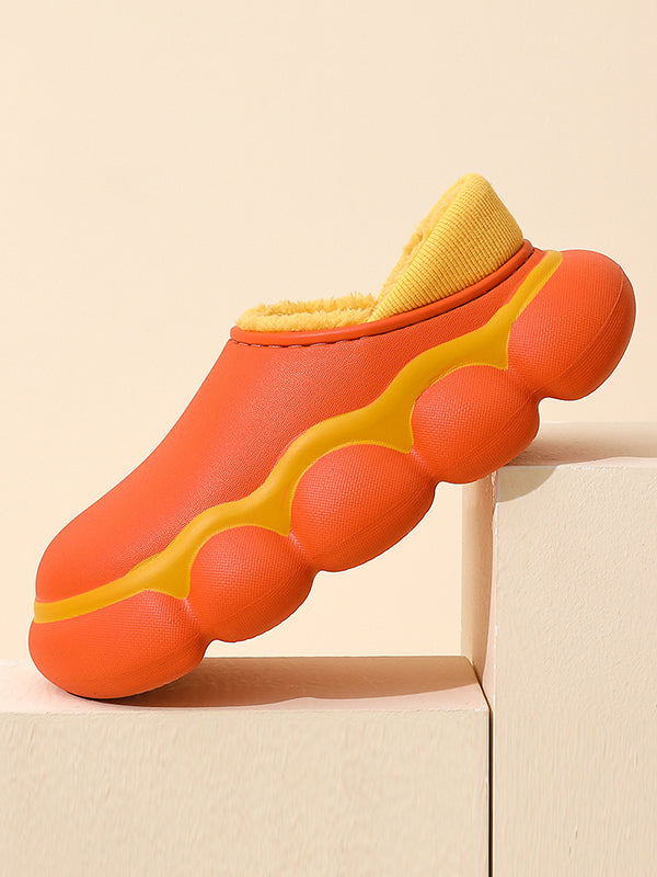Indoor Going Out Non-slip Keep Warm Waterproof Flat Shoes