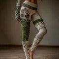 Vintage Viking Tree Of Life Celtic Art Knit Cozy Casual Leggings artswardrobe