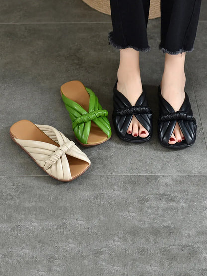 Subtly Elegant Slippers with a Refined Vintage Look