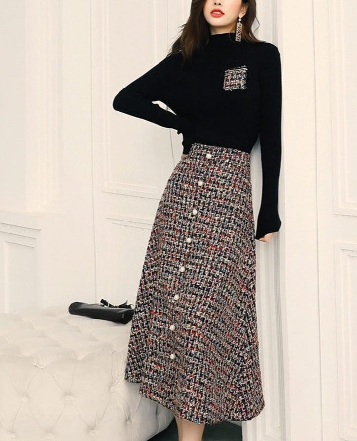 Betty Tweed Skirt & Top Set