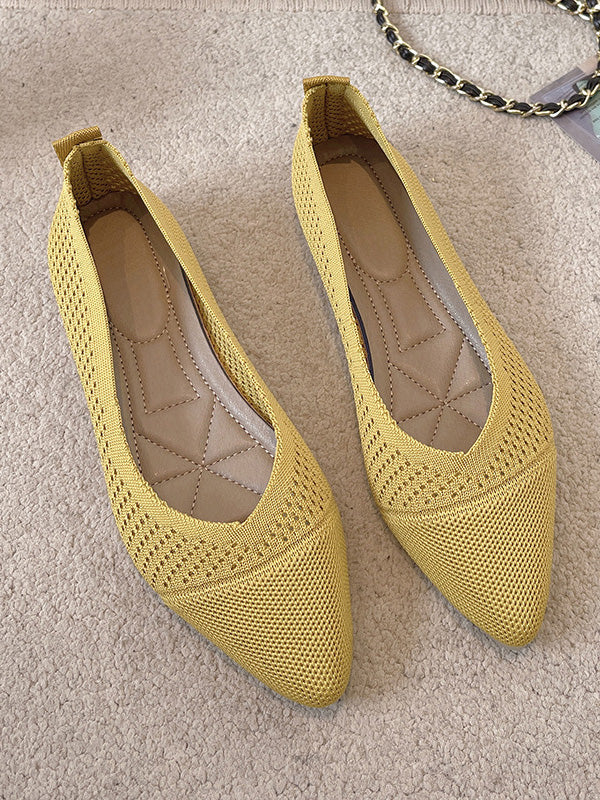 Breathable Hollow Color Flat Shoes