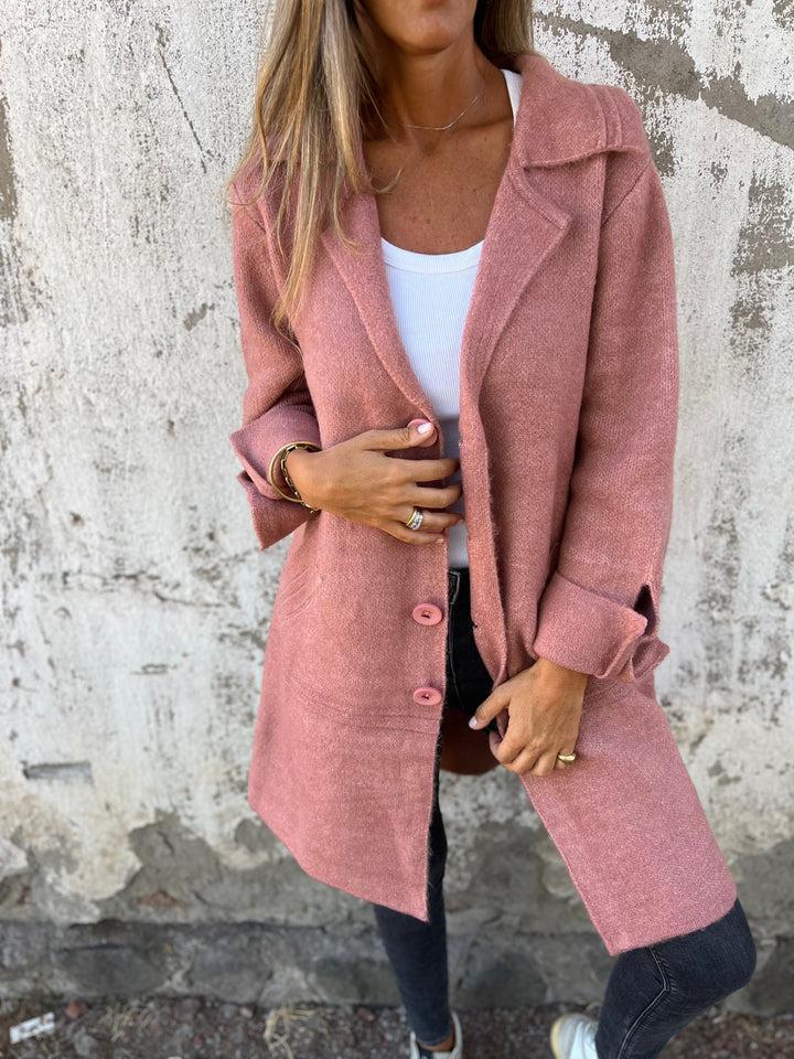 Lapel Single-breasted Long Coat