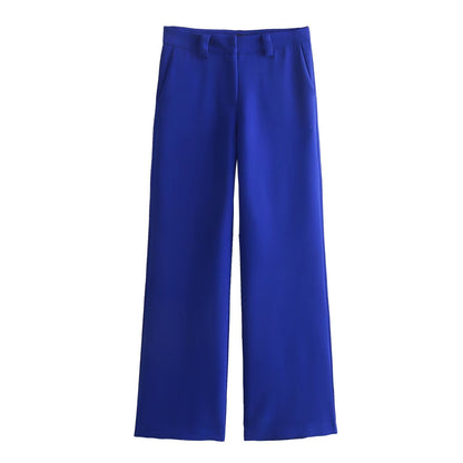 Spring Collar Suit High Waist Loose Pants Suit