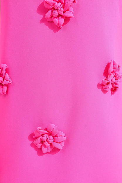 3d Short Sleeve Mini Dress