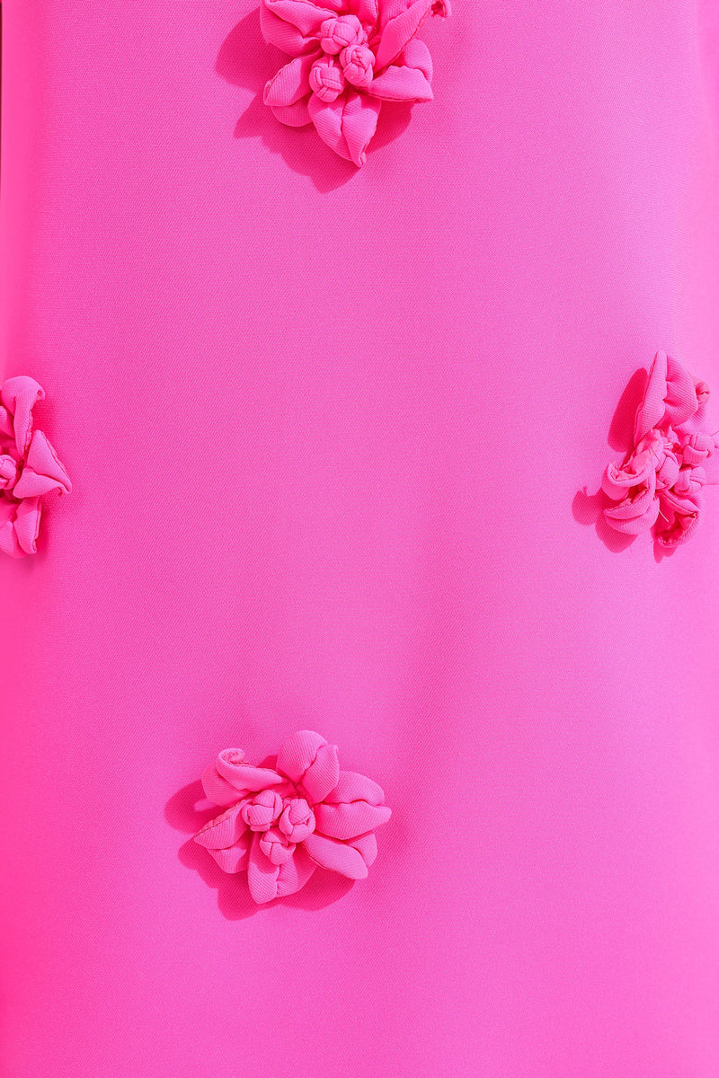 3d Short Sleeve Mini Dress