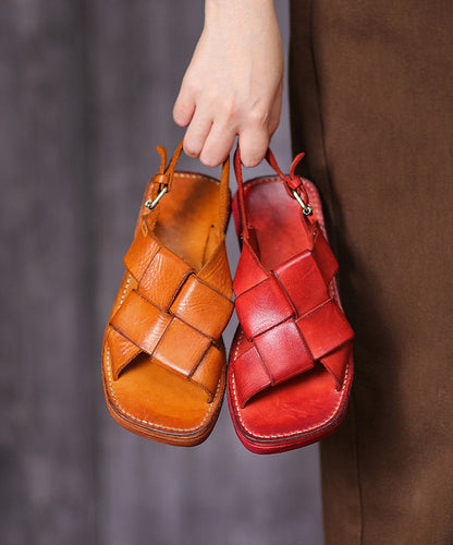 Mulberry Splicing Buckle Strap Platform Walking Sandals