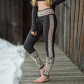 Vintage Viking Celtic Tree Of Life Art Knit Cozy Leggings artswardrobe