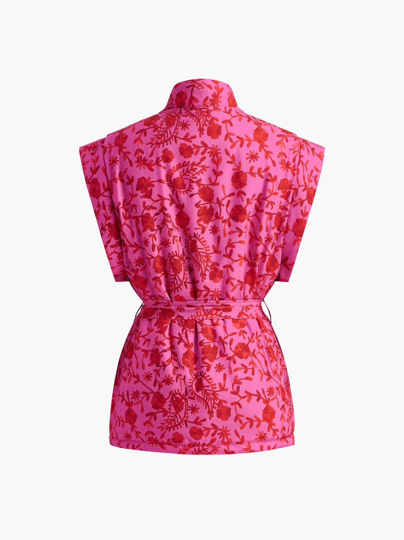 Boheme Printed Belted Vest
